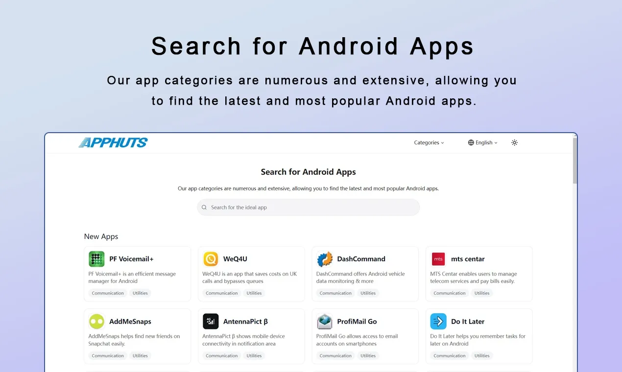 Image attached to the AppHut update